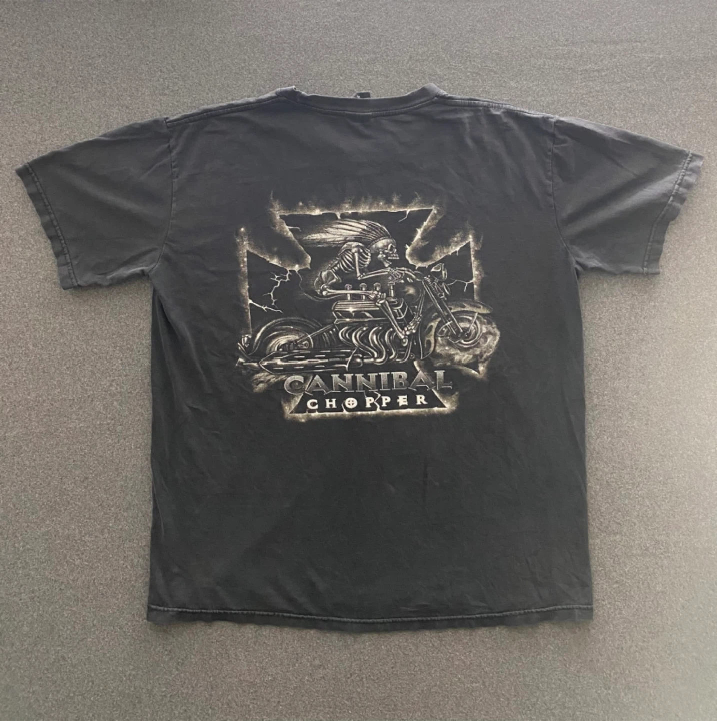 Vintage 90’s Cannibal Choppers Motorcycle Shirt  XL - photo 3