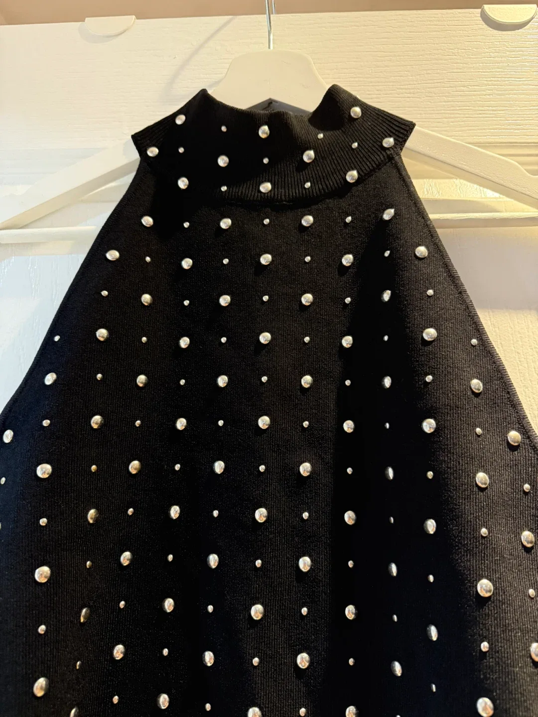 Zara Black Halter Top with Studs image indicator(6)