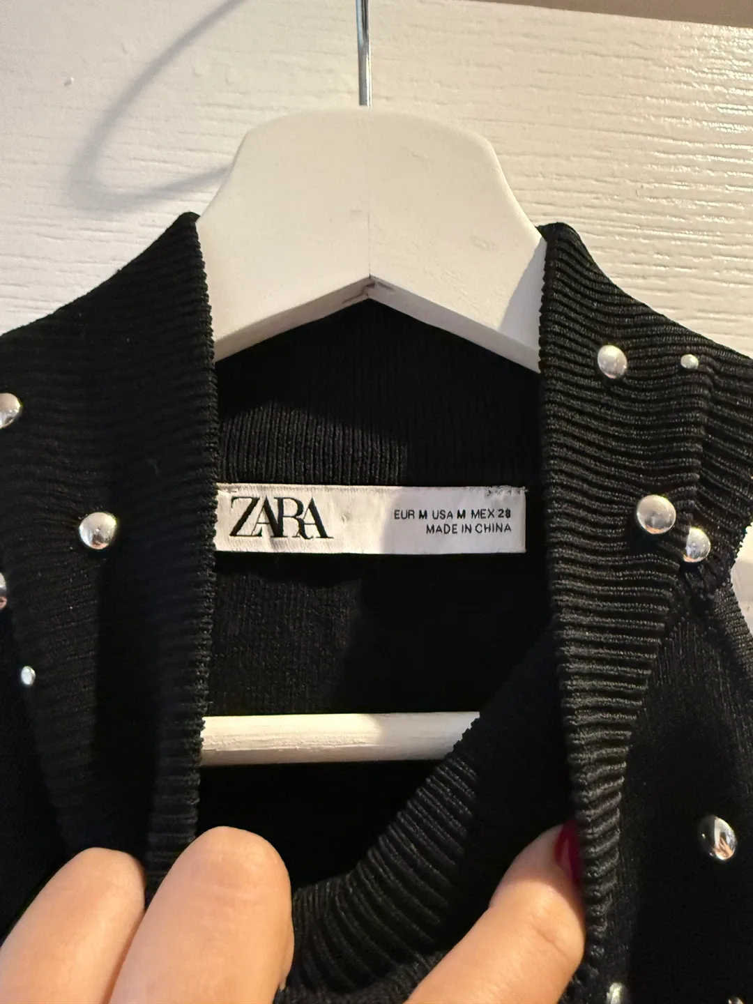 Zara Black Halter Top with Studs image indicator(8)