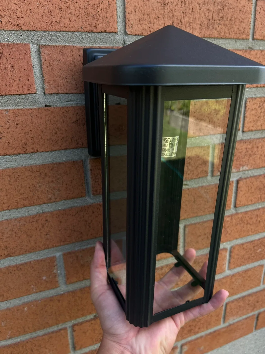 Brand NEW Hampton Bay Granby Outdoor Lights 2-Pack – Black 12” image indicator(3)