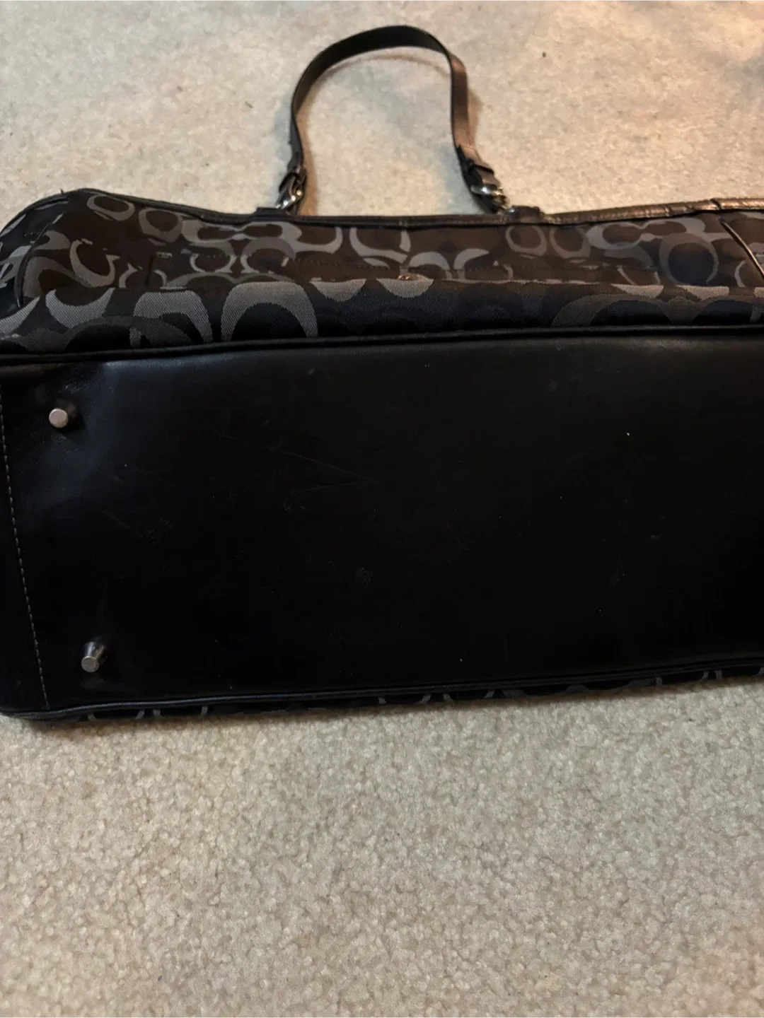 Coach Black Signature Tote bag/Diaper bag image indicator(6)