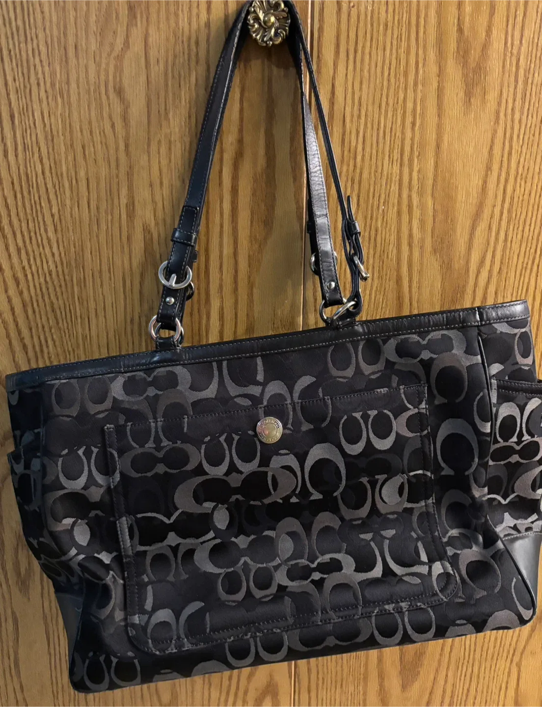 Coach Black Signature Tote bag/Diaper bag thumbnail
