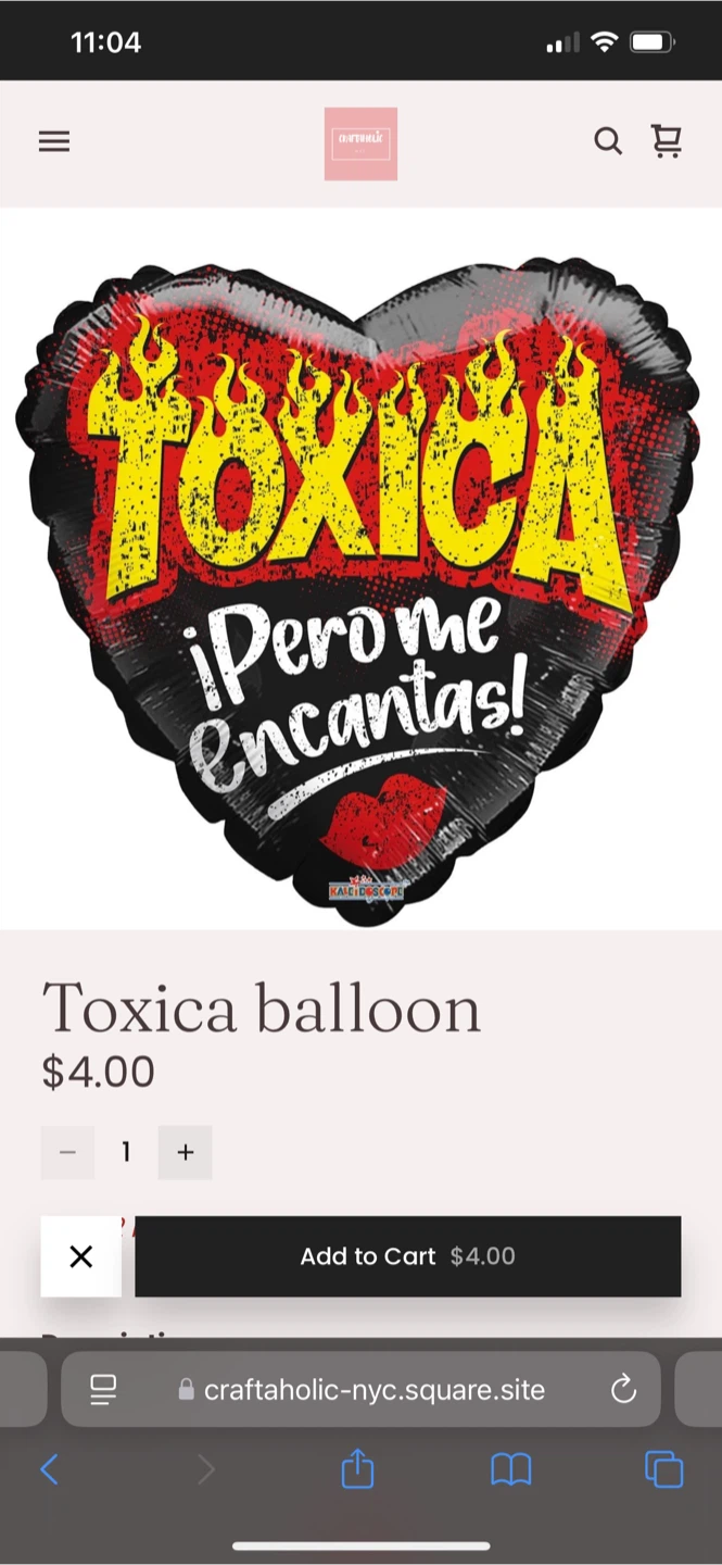Toxica Heart Balloon