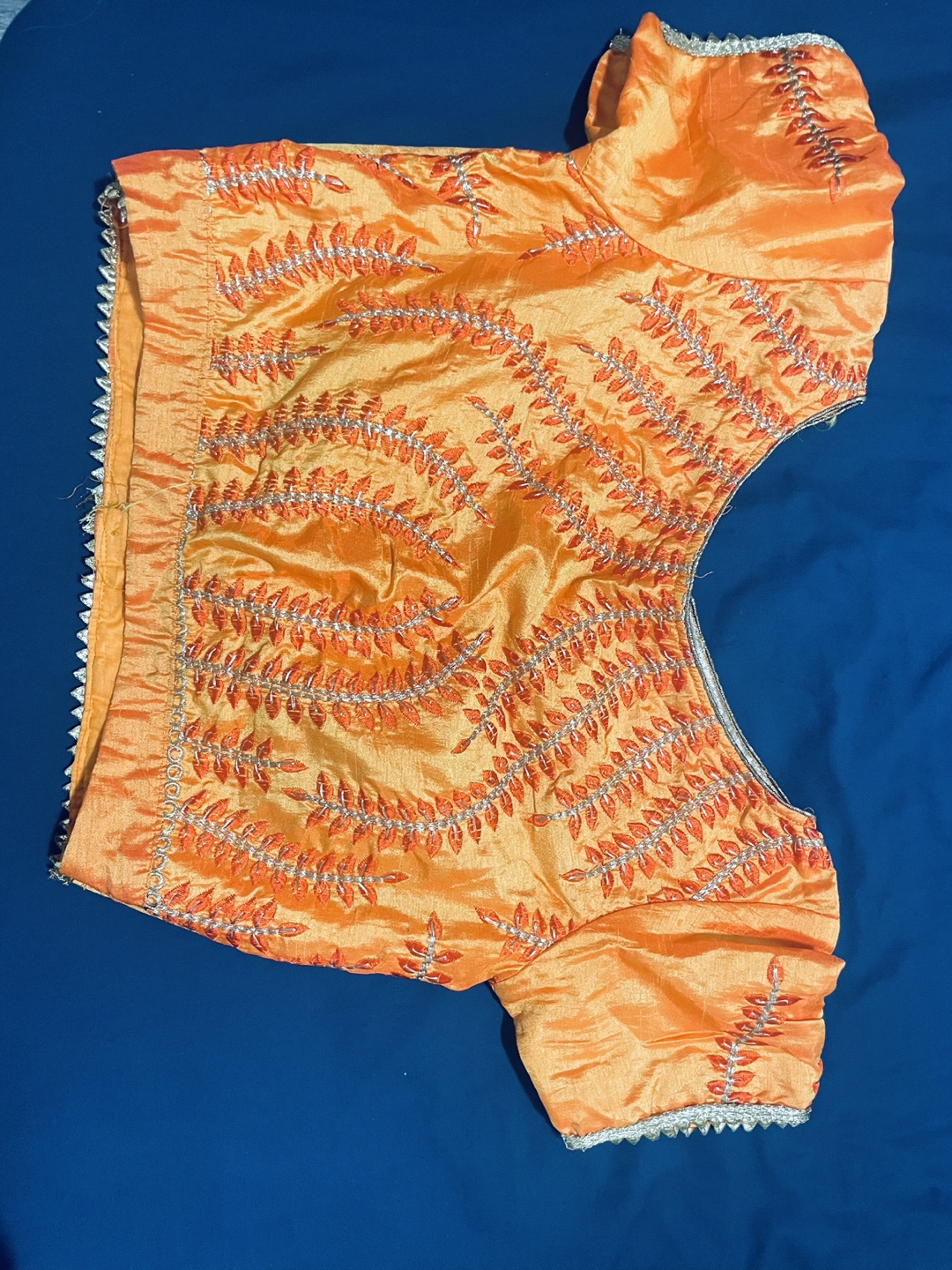 Orange Embroidered Blouse 🥕