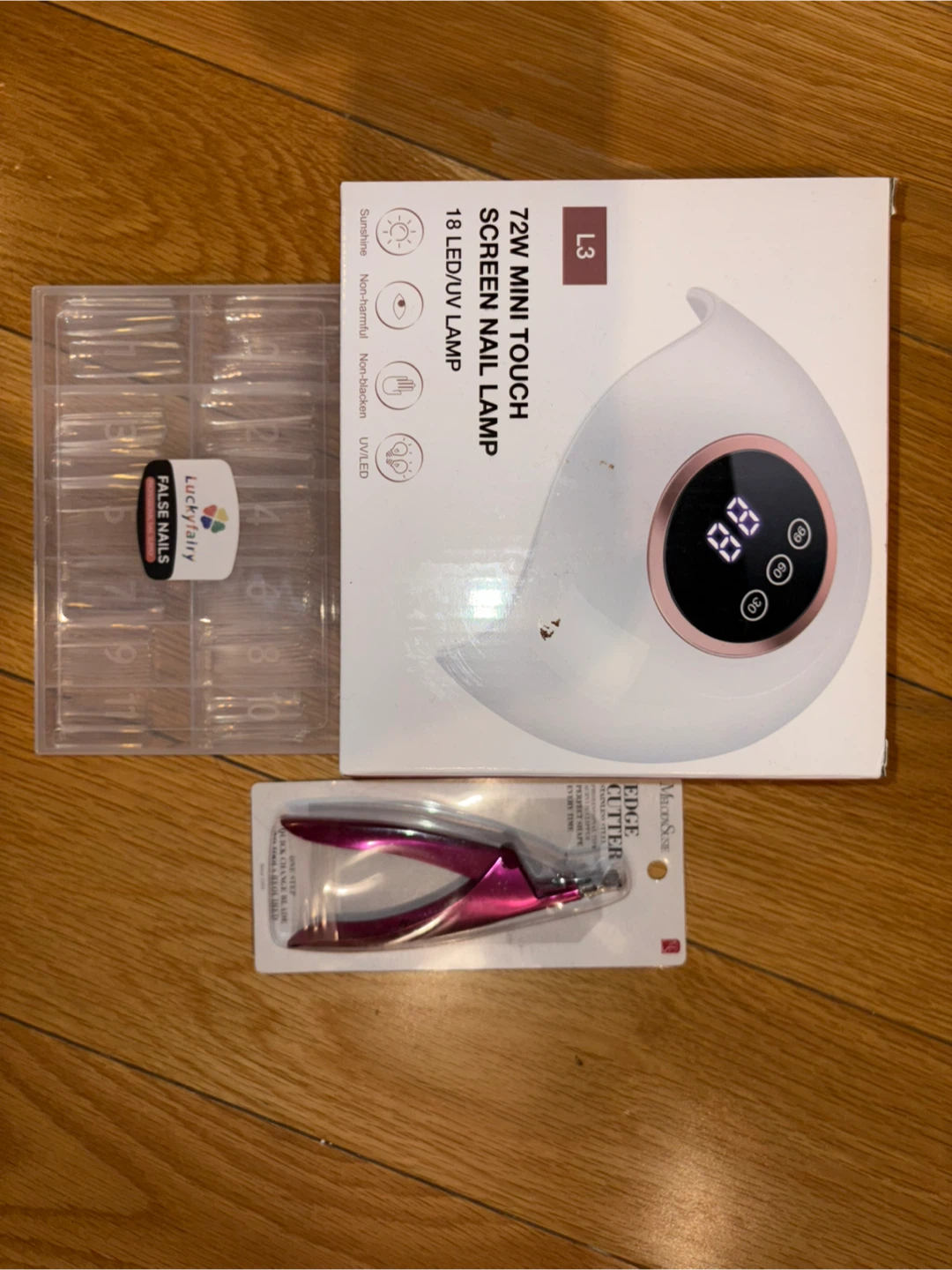 72W Mini Touch Screen Nail Lamp + Nail Cutter + Nail tips
