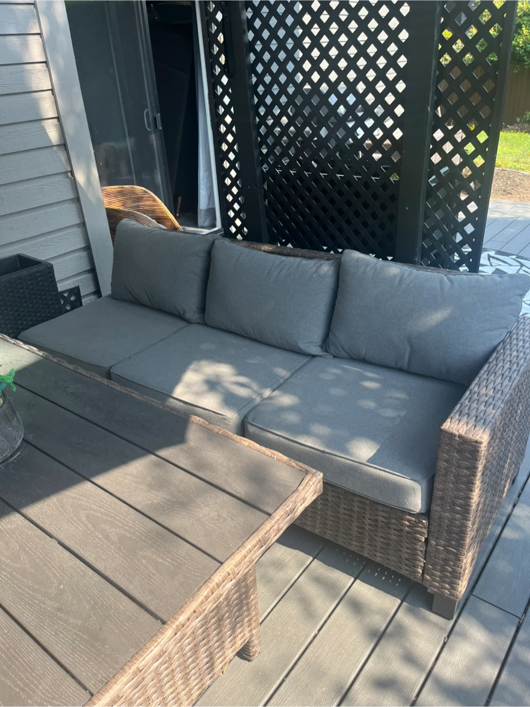 Outdoor Sectional Patio Set - Sofas, Table, 2 Cushioned Stools - photo 4