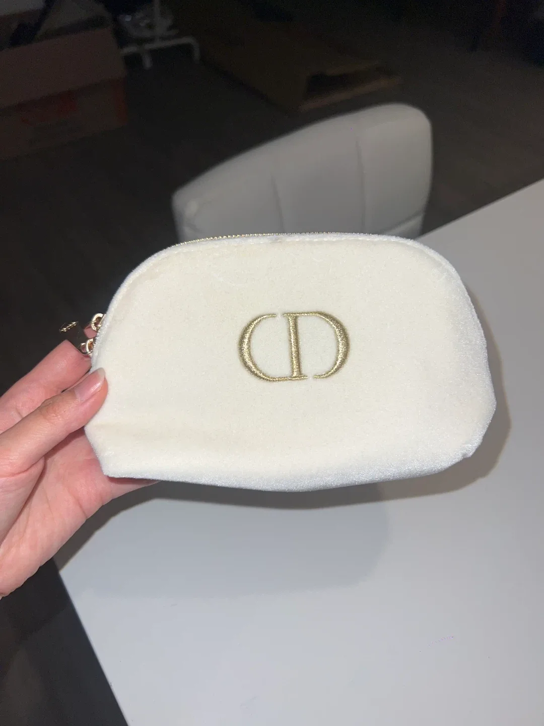 Dior White Cosmetic Pouch/bag thumbnail