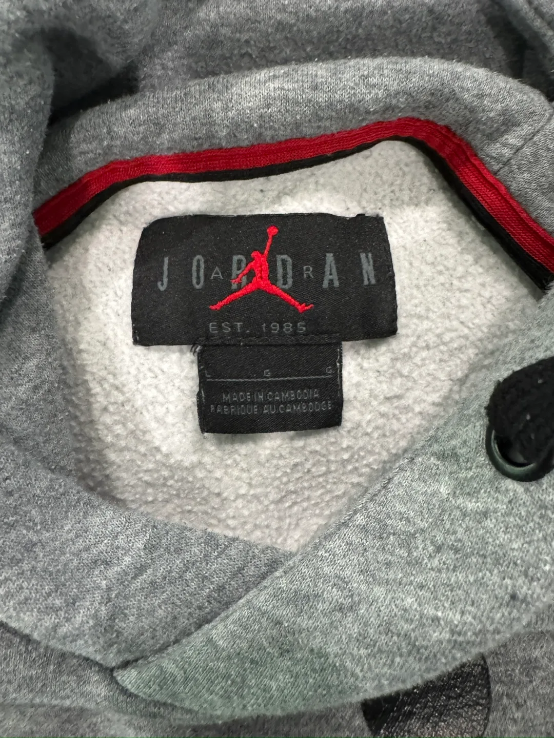 Nike Air Jordan Hoodie - Grey, Size L image indicator(3)