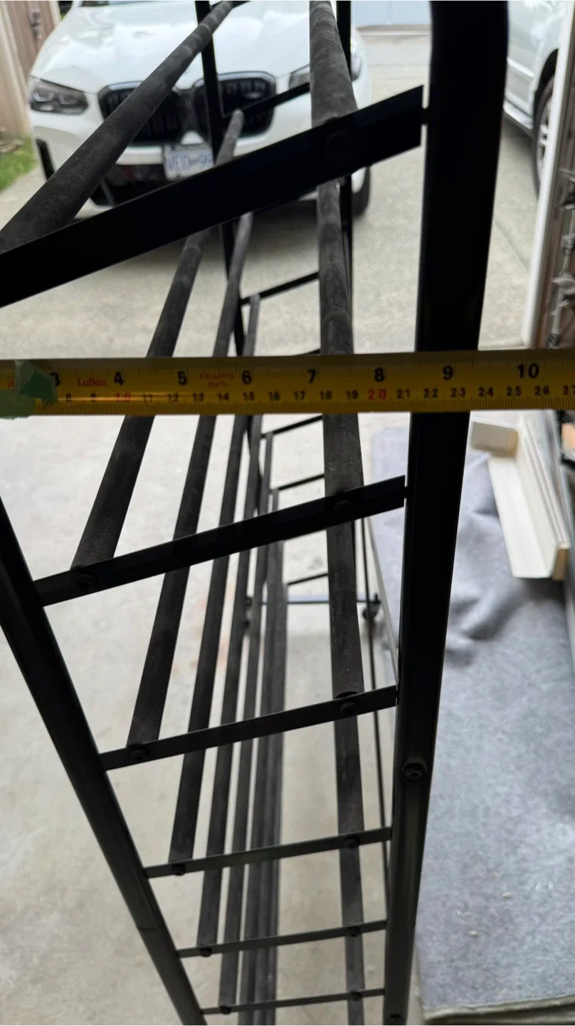 10-Tier Metal Shoe Rack - Black image indicator(5)