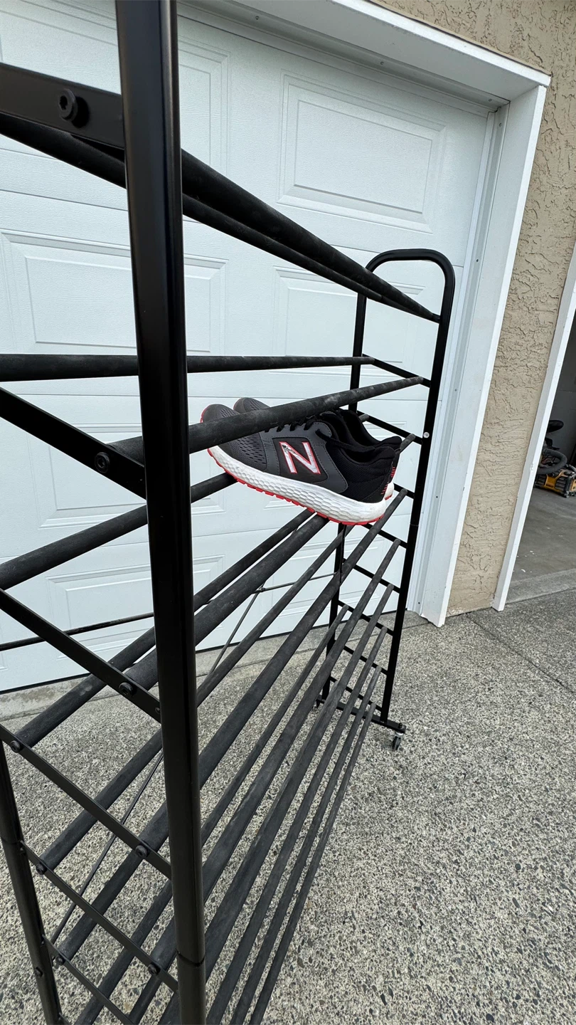 10-Tier Metal Shoe Rack - Black - photo 3