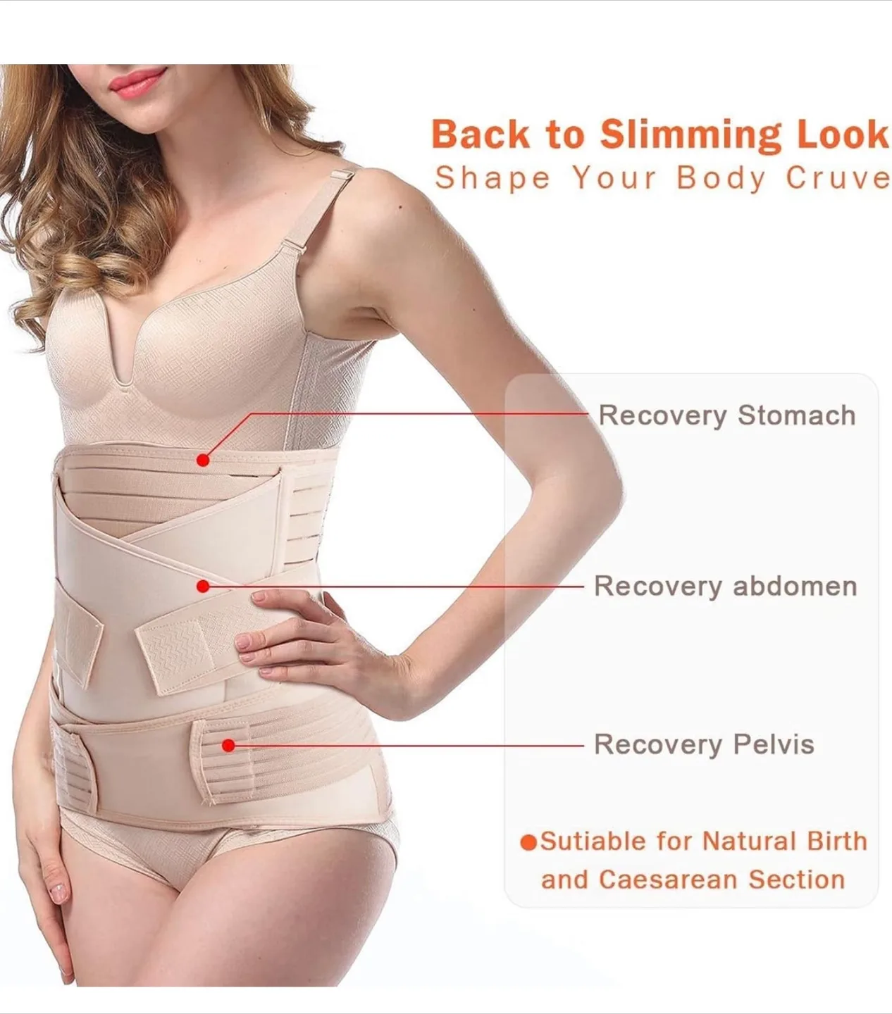 Postpartum Belly Wrap Waist/Pelvis Belt image indicator(2)