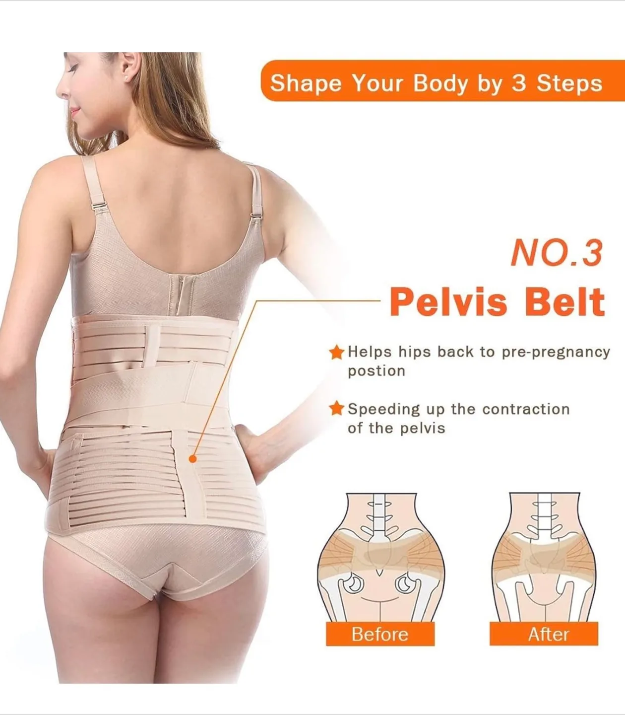 Postpartum Belly Wrap Waist/Pelvis Belt image indicator(4)