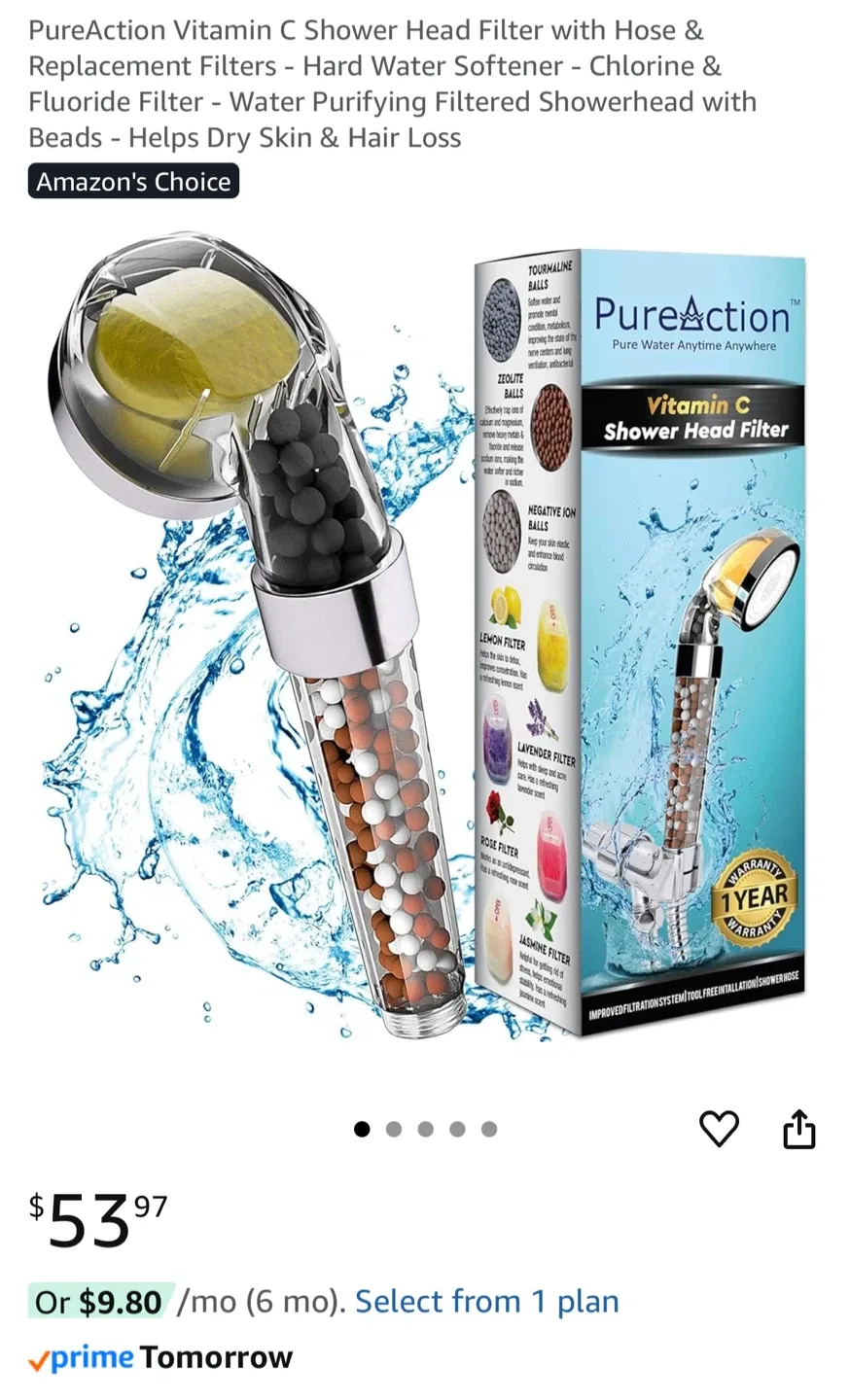 PureAction Vitamin C Shower Head Filter thumbnail