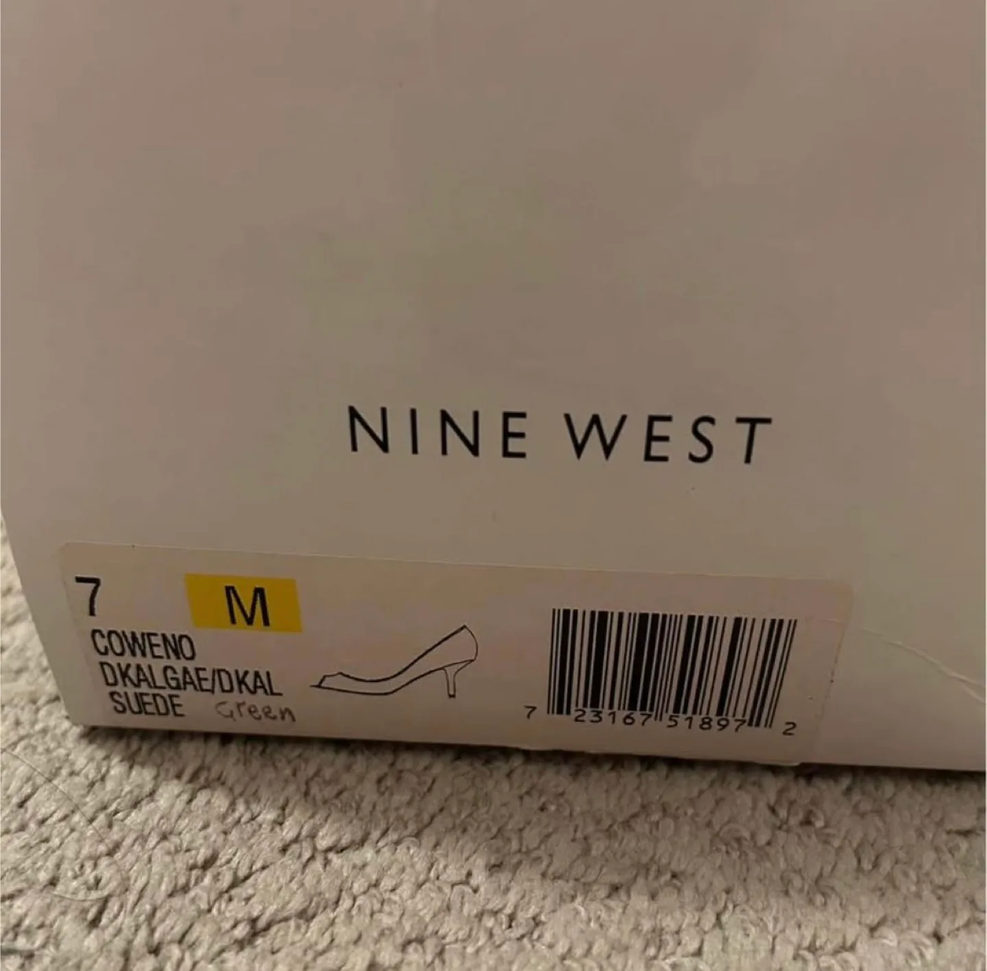 Nine West Green Suede Heels - Size 7M image indicator(4)