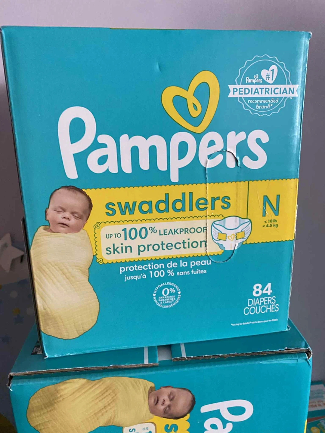 Pampers Swaddlers Size N (Newborn) - 84 Diapers