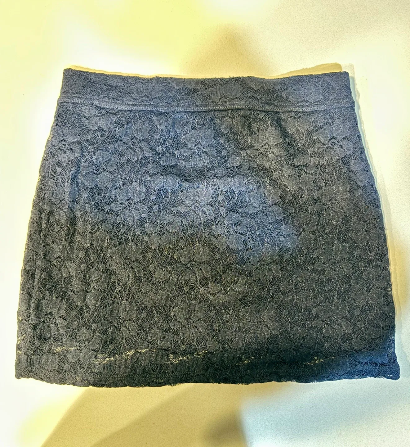 Forever 21 Blue Lace Mini Skirt - Size M thumbnail