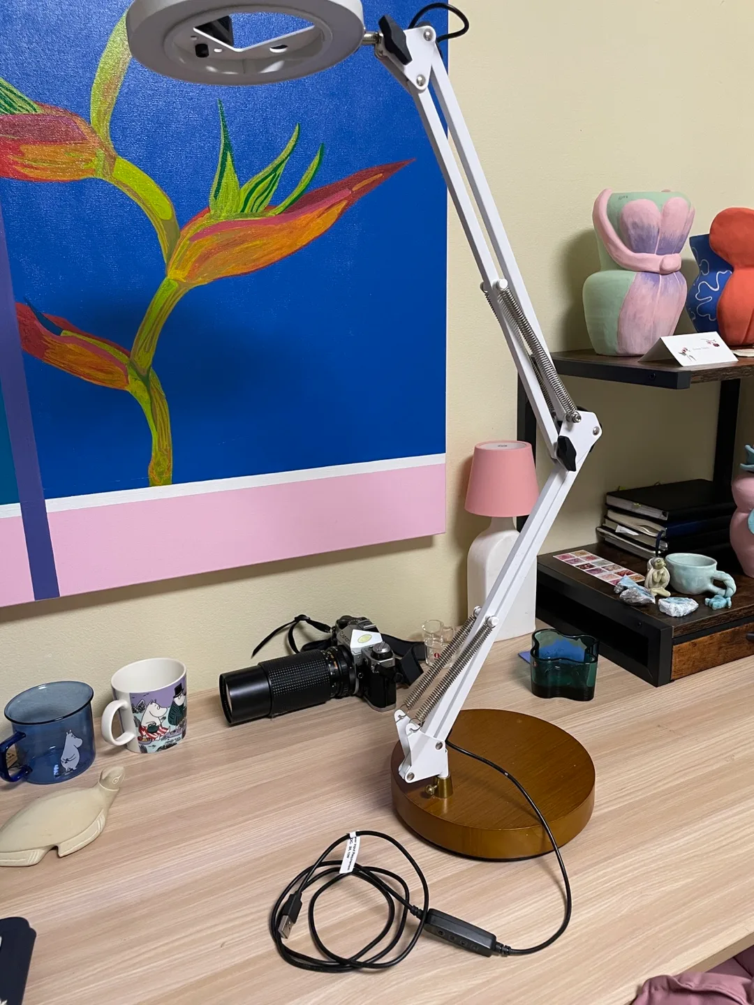 Canvas White LED Desk Lamp thumbnail