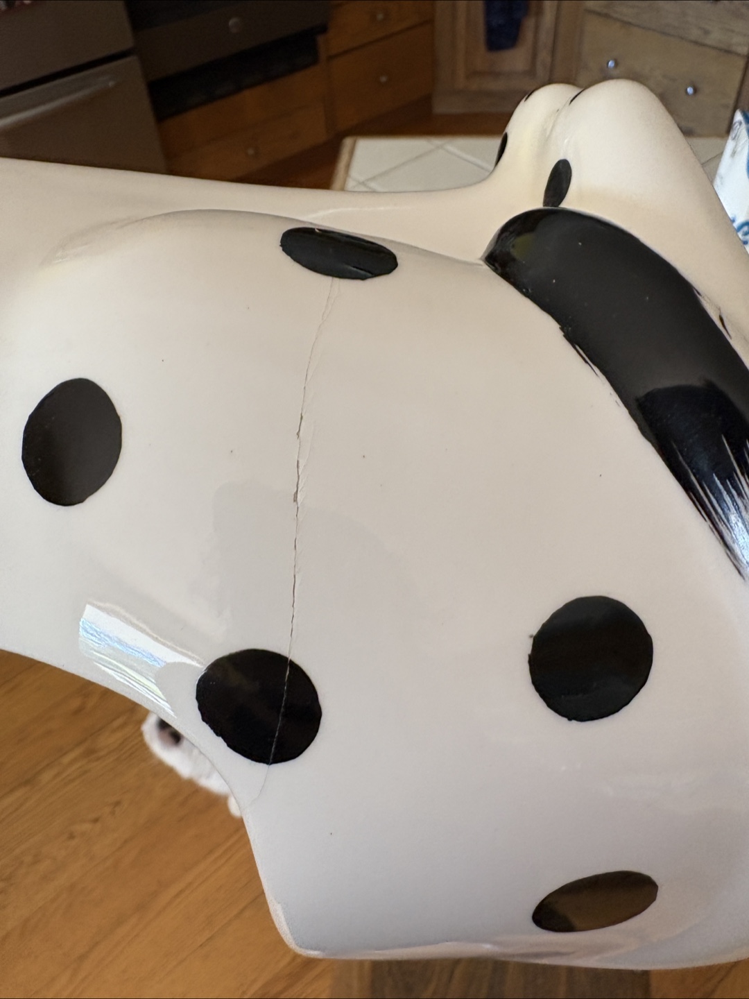 Ceramic Dalmatian Dog toilet brush holder - photo 5