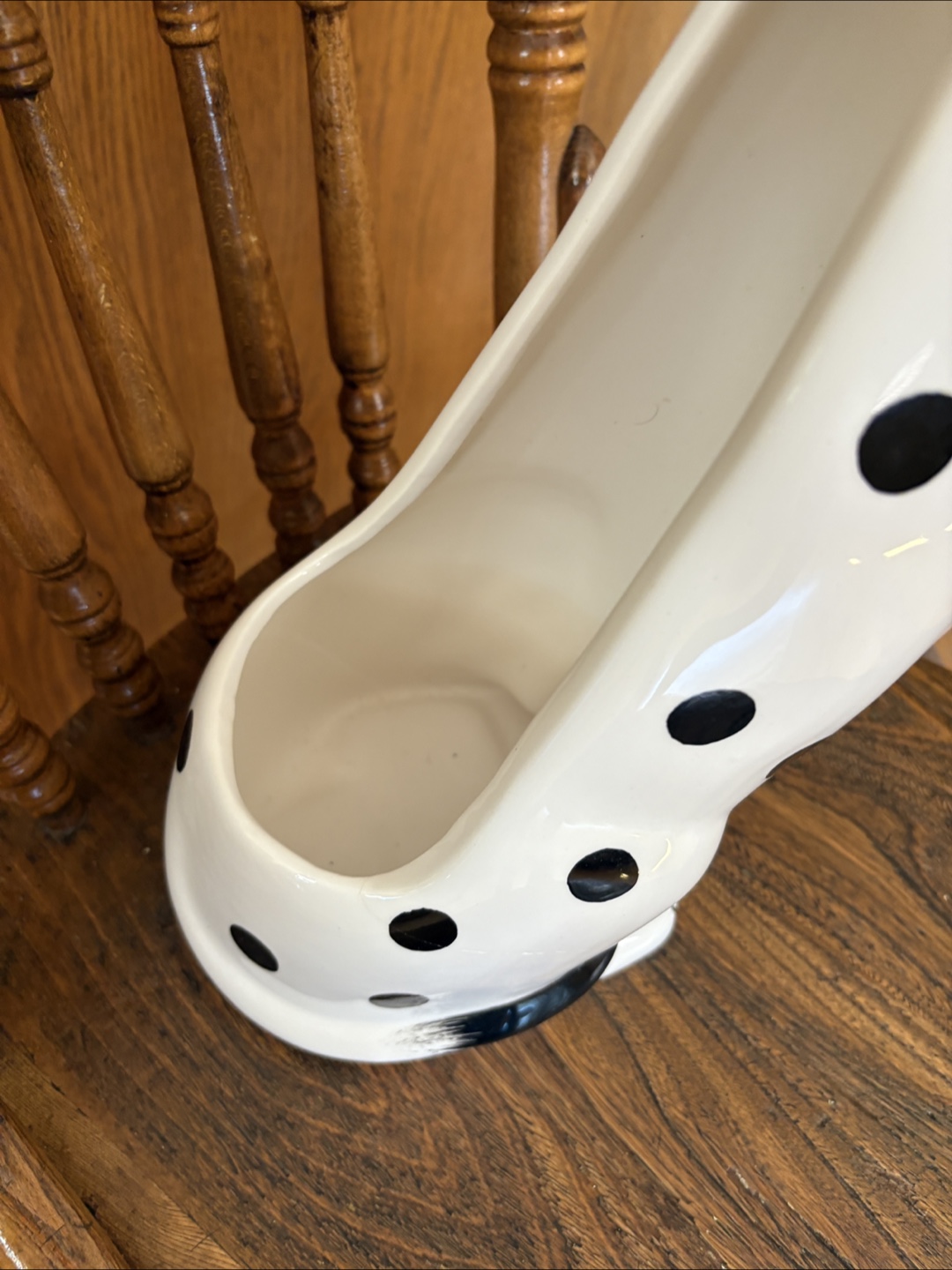 Ceramic Dalmatian Dog toilet brush holder - photo 2