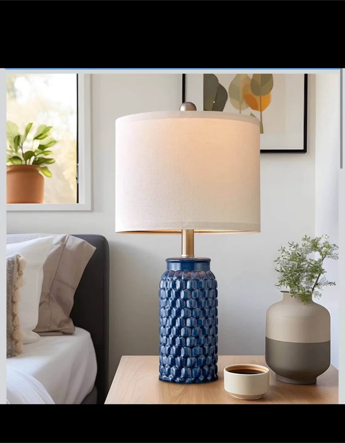 20.5" Modern Ceramic Table Lamp Set of 2 image indicator(2)