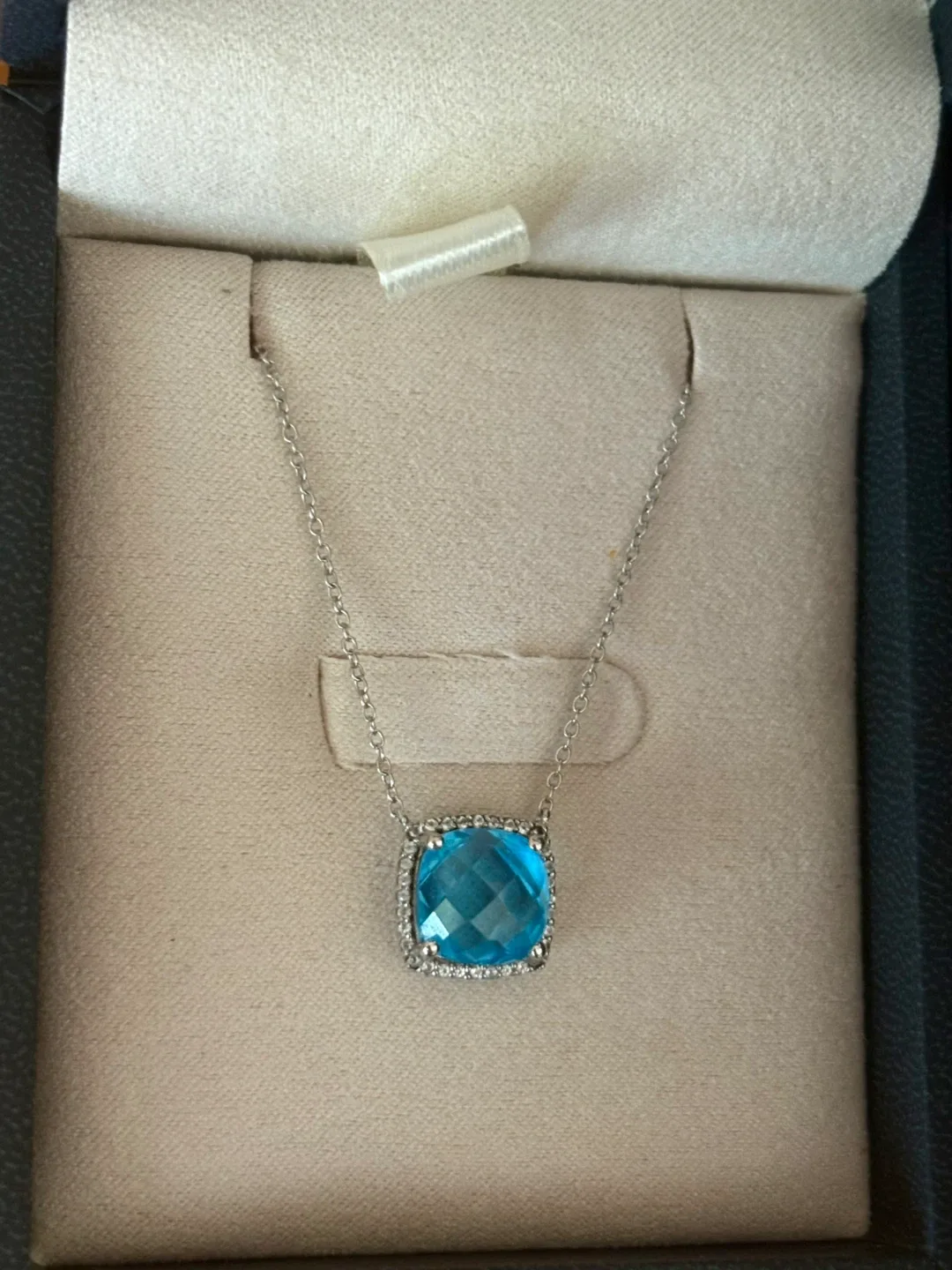 BRAND NEW BLUE NILE Topaz and White Sapphire Necklace image indicator(4)