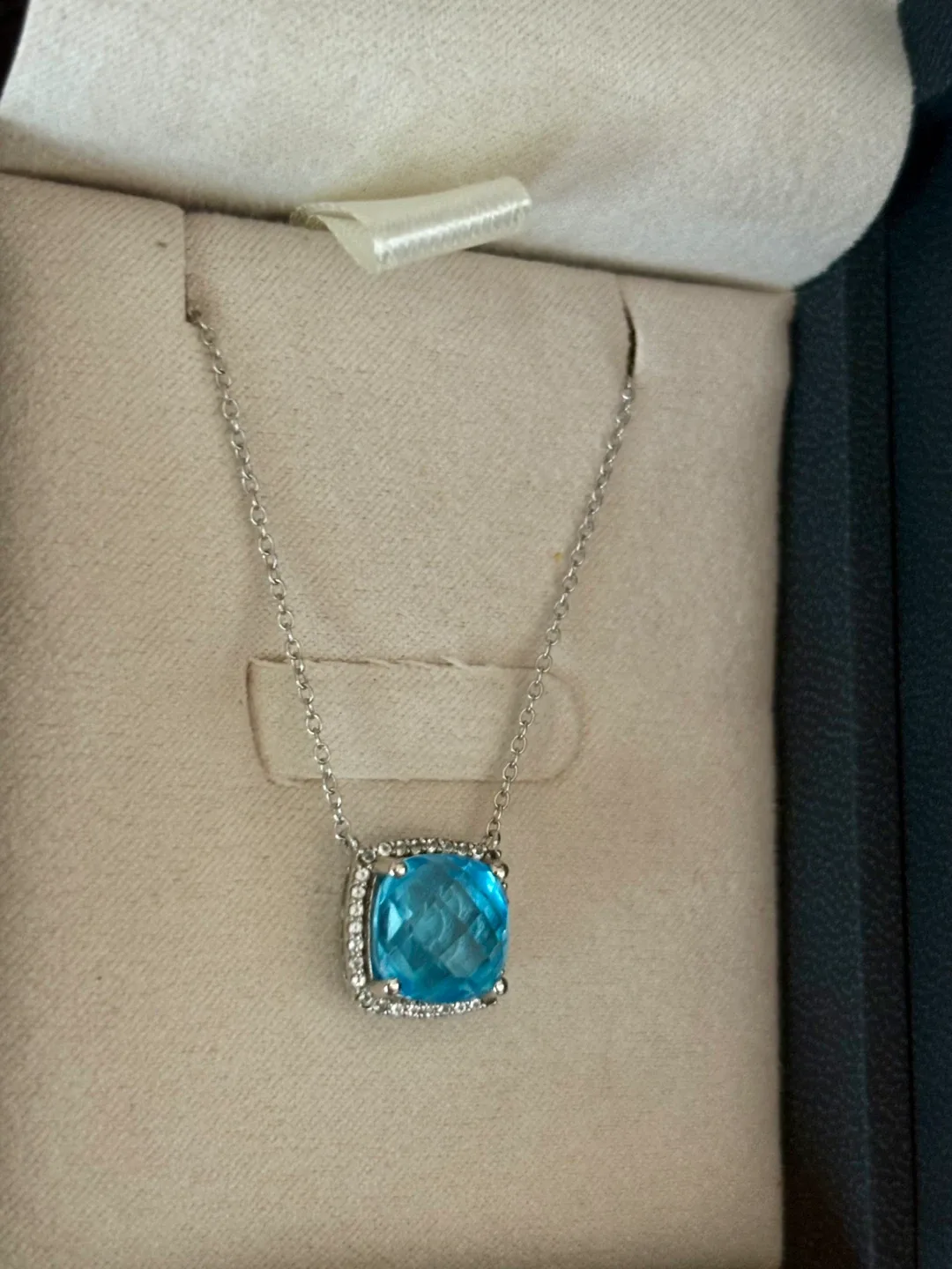 BRAND NEW BLUE NILE Topaz and White Sapphire Necklace image indicator(5)