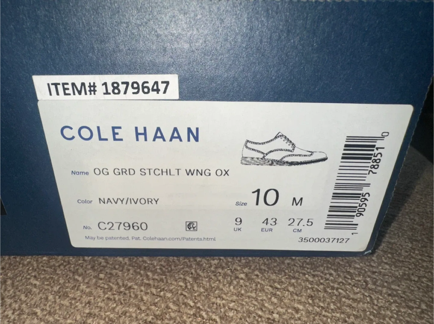 Cole Haan Men's Original Grand Wingtip Oxford Size 10 Worn Once image indicator(5)