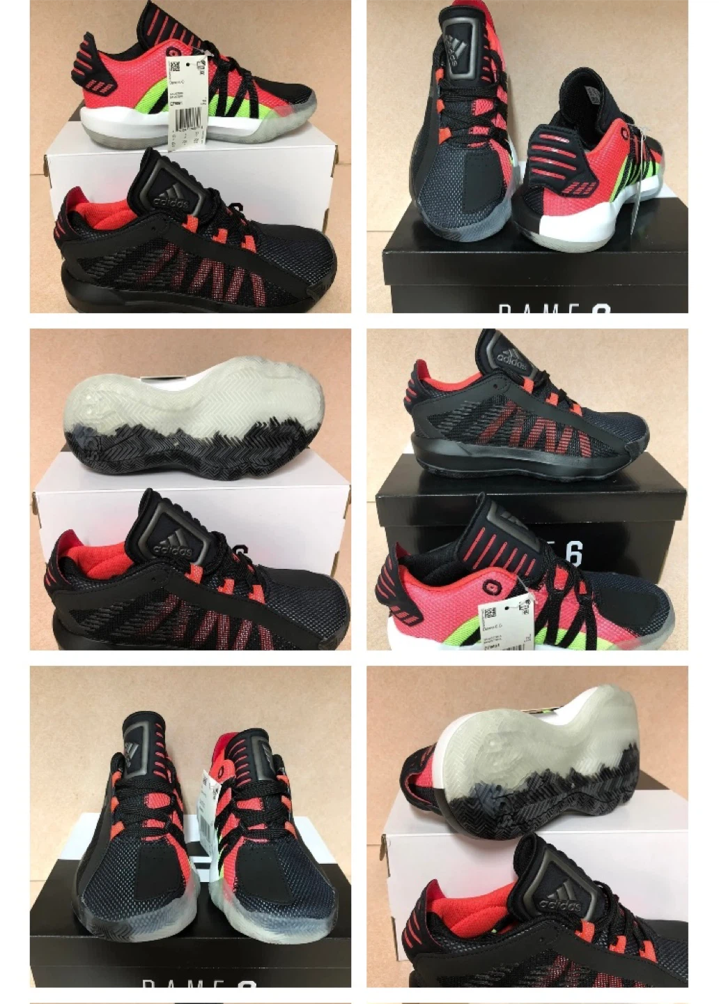 Adidas Dame 6 C Basketball Shoes - Size 1