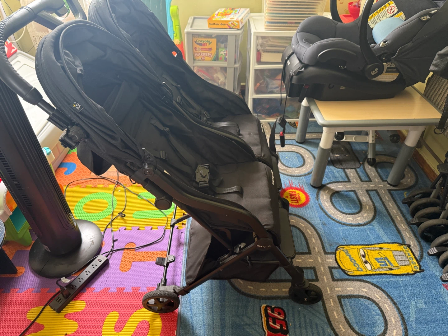 Mompush Double Stroller - Black - photo 2