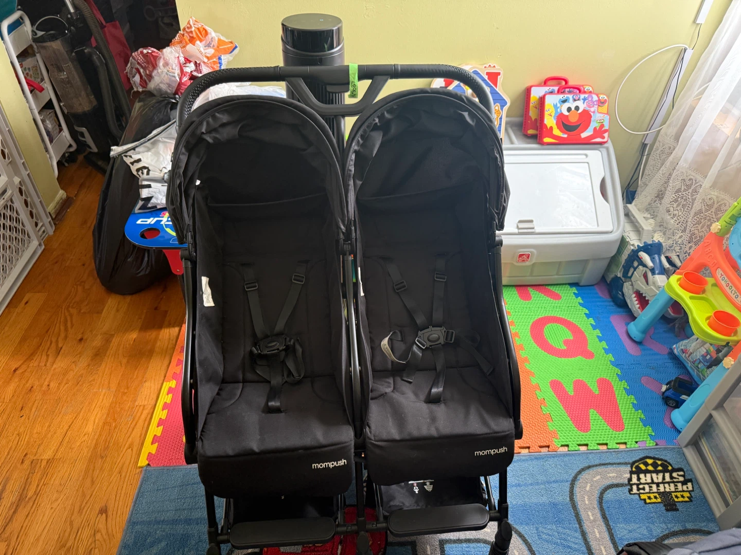 Mompush Double Stroller - Black