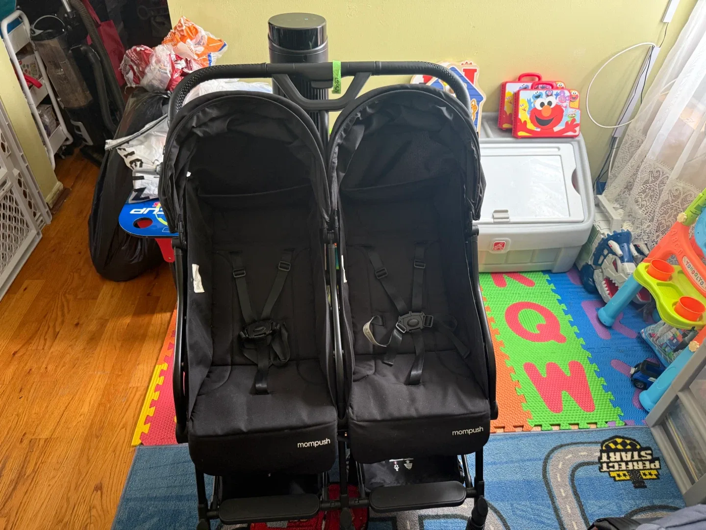 Mompush Double Stroller - Black