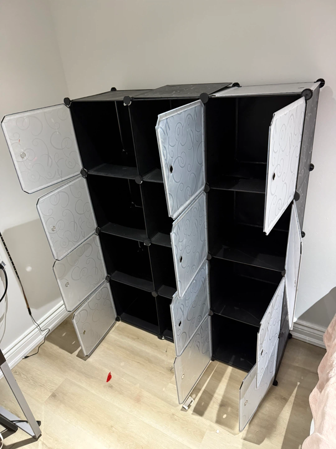 12-Modular Cube Storage Shelf - Black & Grey - photo 4