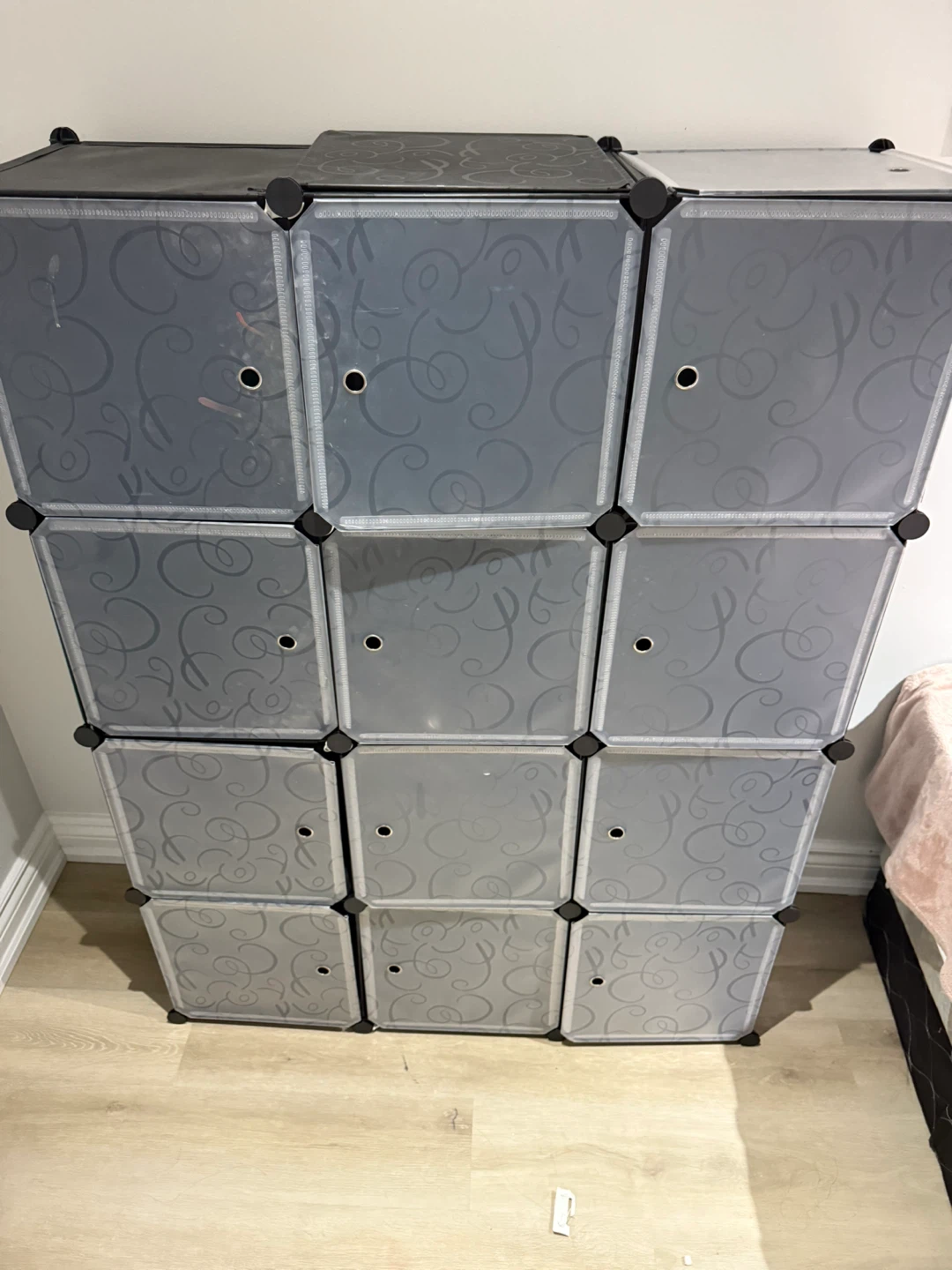 12-Modular Cube Storage Shelf - Black & Grey - photo 2