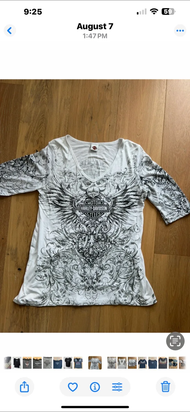 Harley-Davidson White Graphic Tee thumbnail