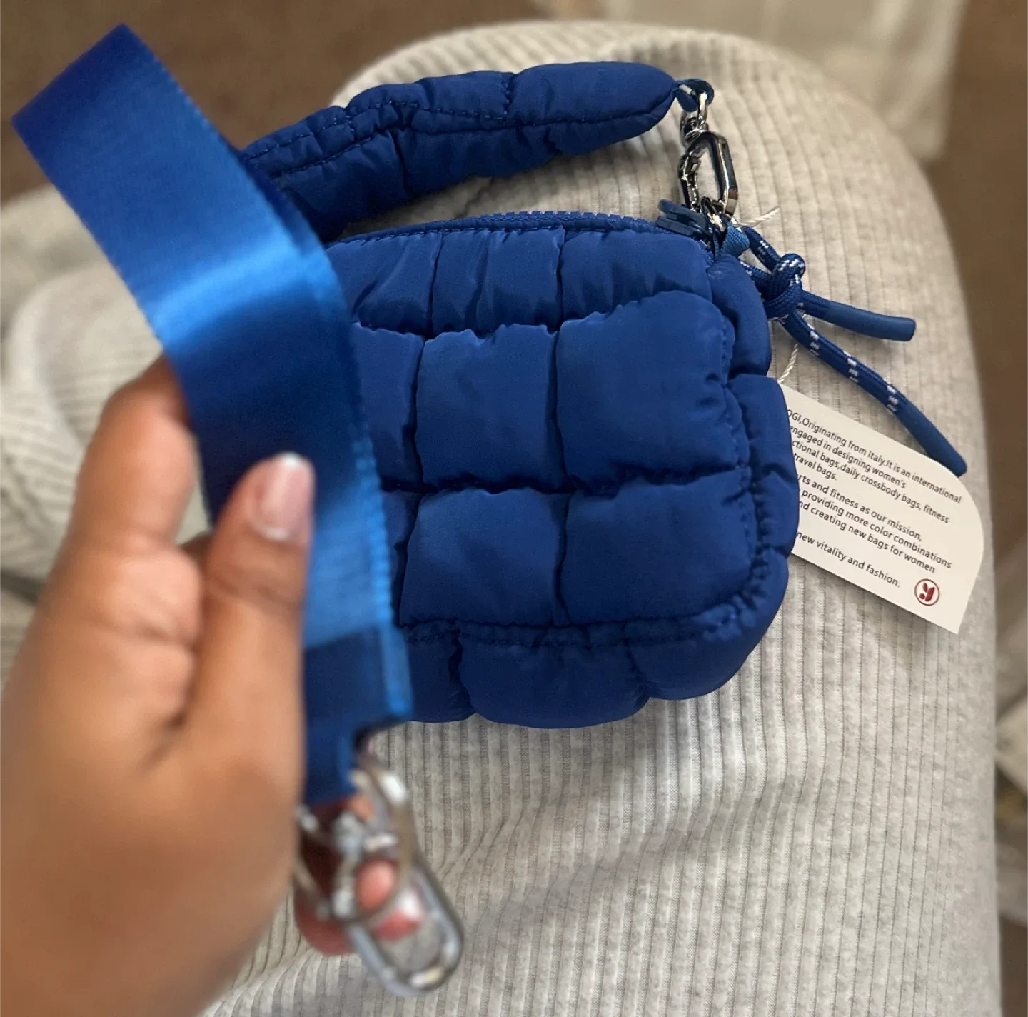 Quilted Blue Mini Bag thumbnail