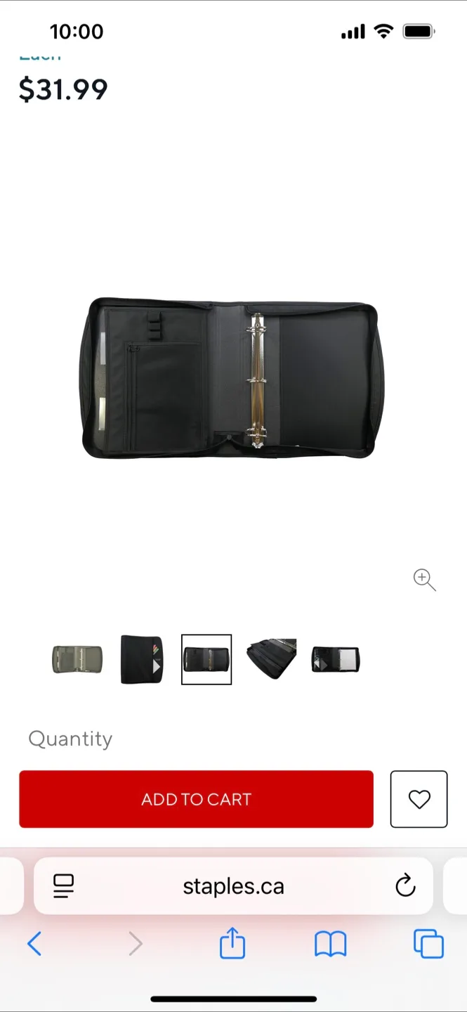 Body Glove Black Zippered Binder image indicator(8)