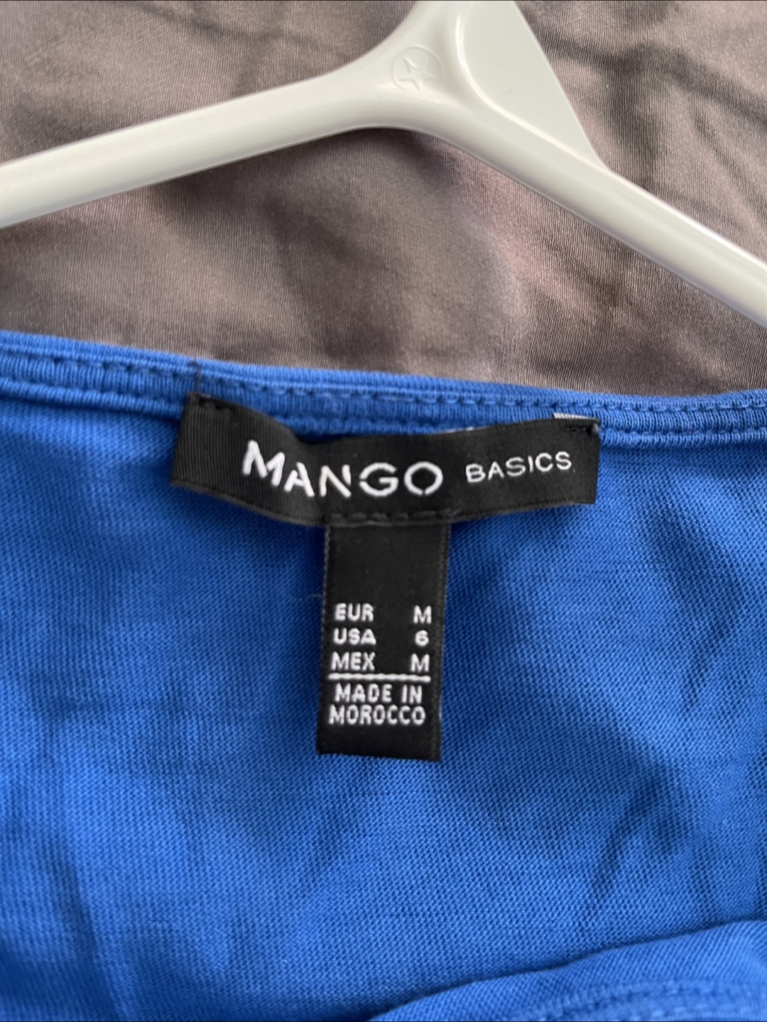 Mango Basics Blue Lace Sleeve Top - Size M - photo 2