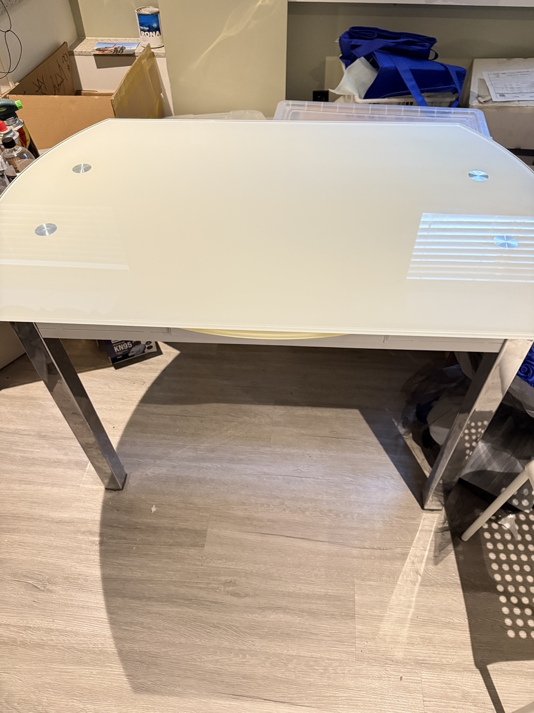 Glass Extended Dining Table