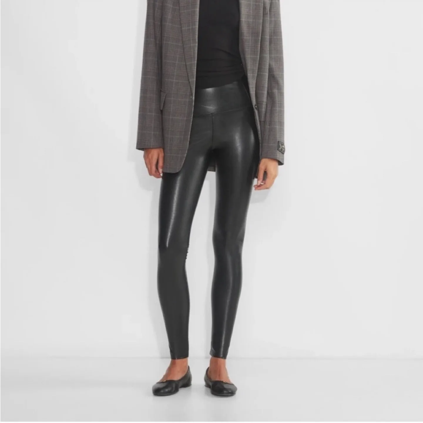 Wilfred Free Black Faux Leather Leggings - Size Small thumbnail