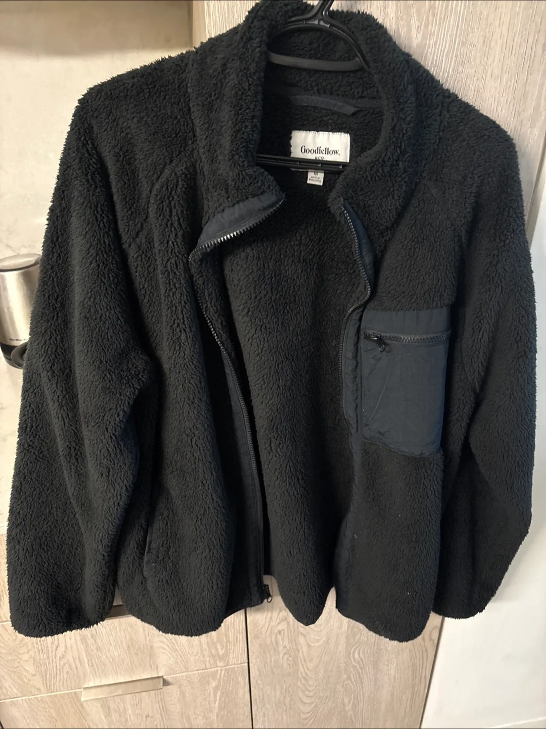 Goodfellow & Co. Black Fleece Jacket (M) thumbnail