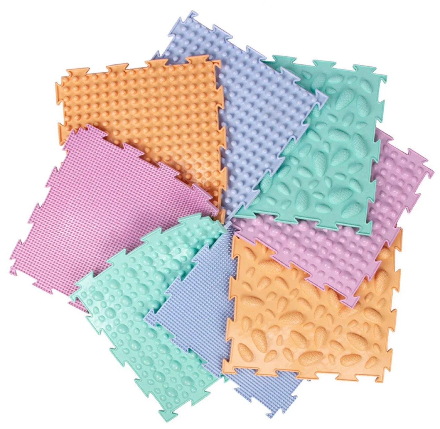 Ortodon Baby Pastel Modular Sensory Mat (8 mats: 9.8x9.8") image indicator(2)