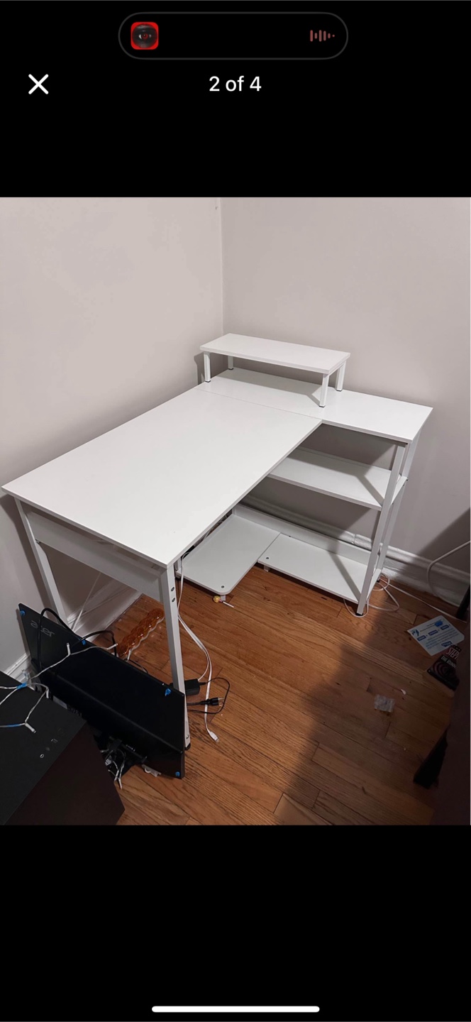 Small white desk - photo 2