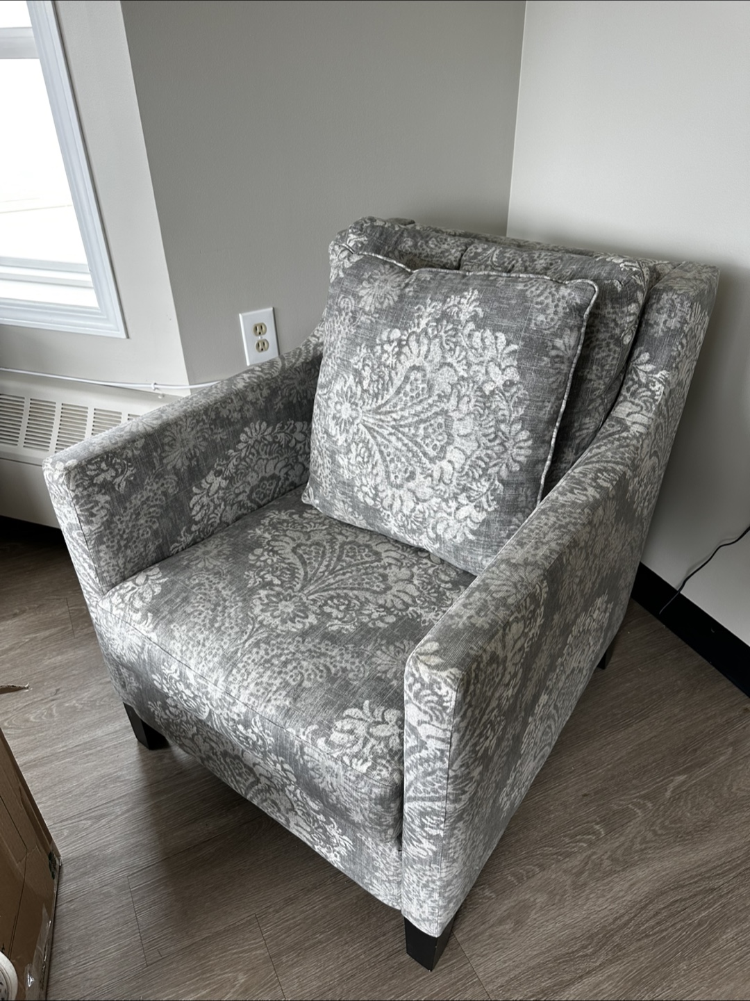 Patterned Accent Chair - Grey & White - photo 2