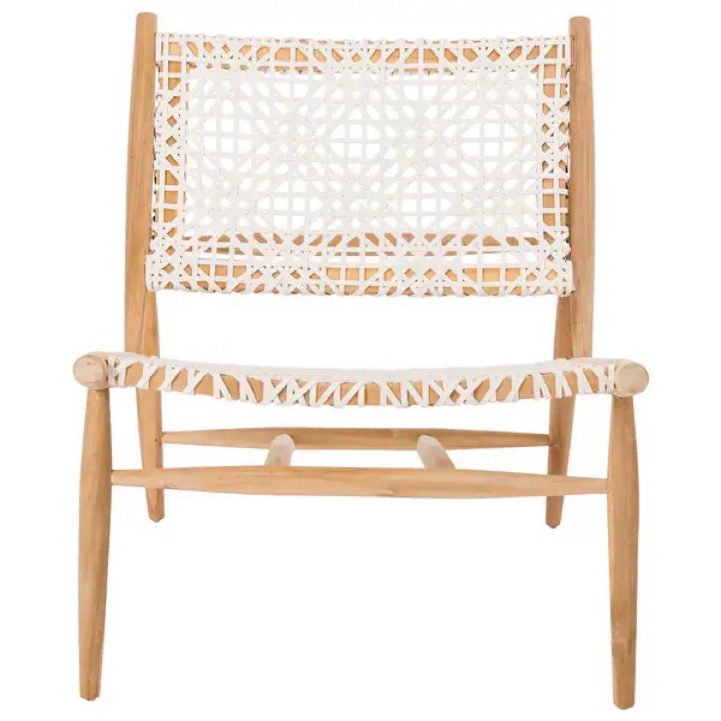 Safavieh Soleil Squared Leather Woven Accent Chair