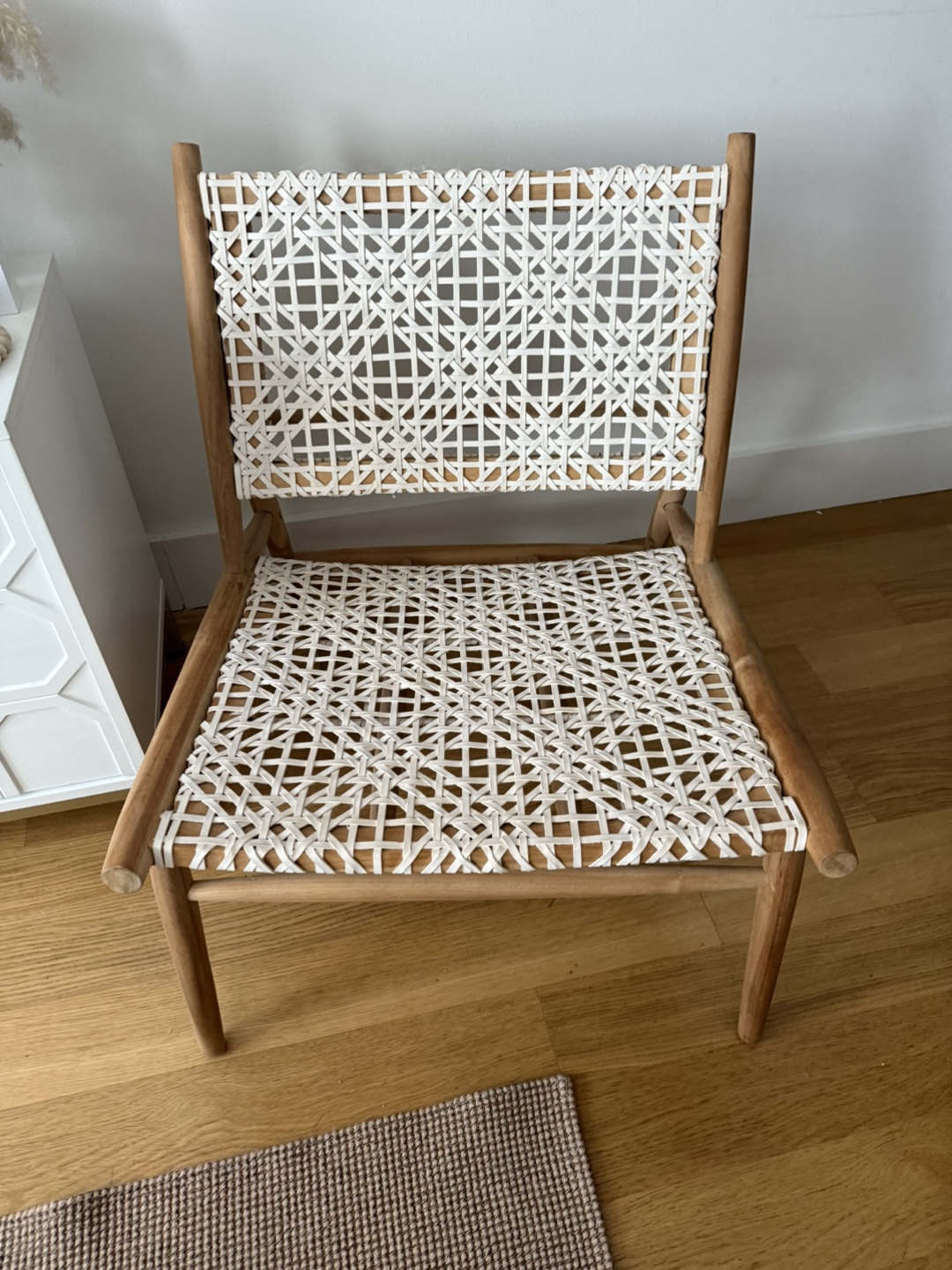 Safavieh Soleil Squared Leather Woven Accent Chair - photo 2