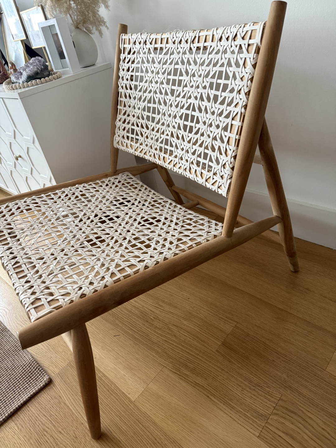 Safavieh Soleil Squared Leather Woven Accent Chair - photo 4