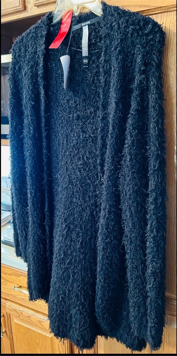 Kensie Black Sweater Cardigan Size Medium - photo 2