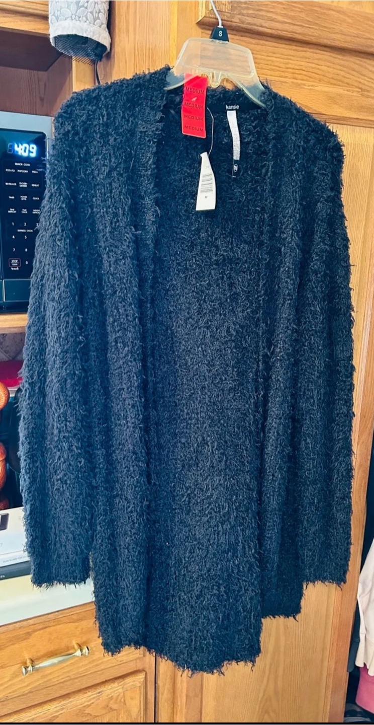 Kensie Black Sweater Cardigan Size Medium - photo 3