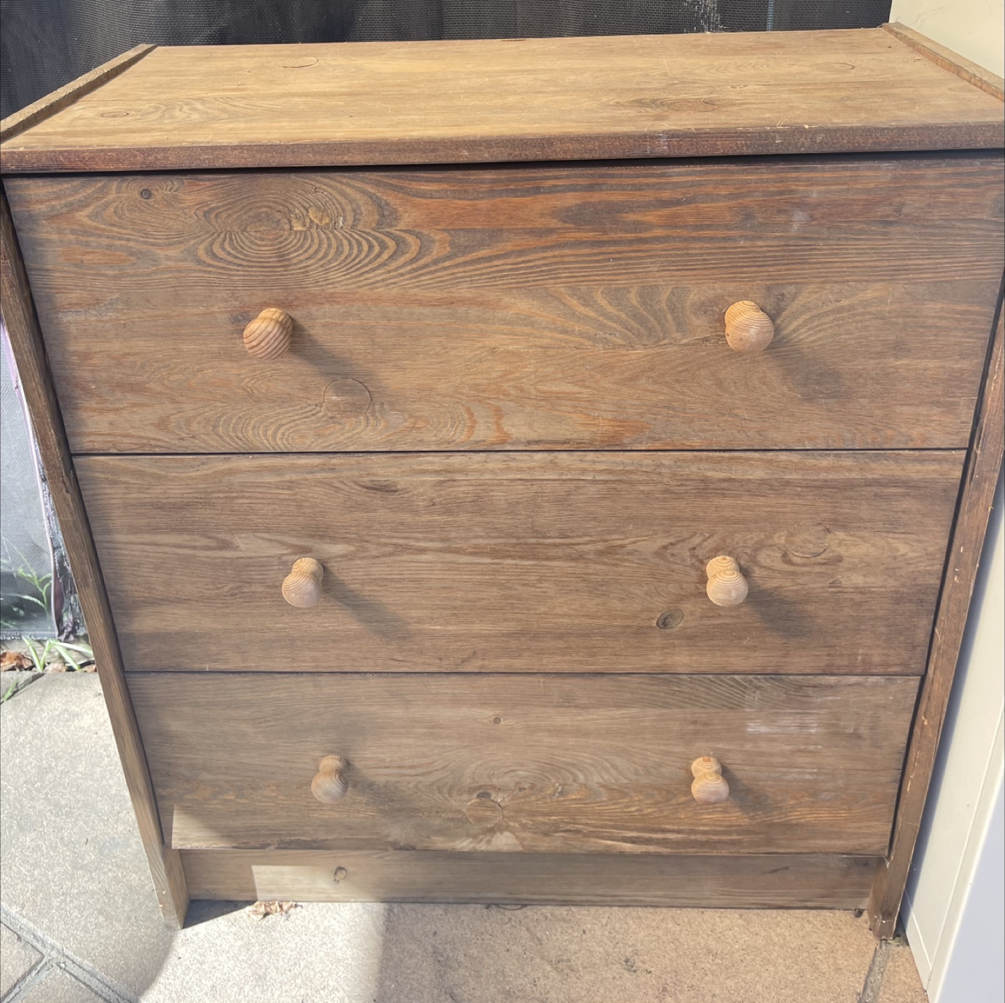 Wooden 3-Drawer Dresser