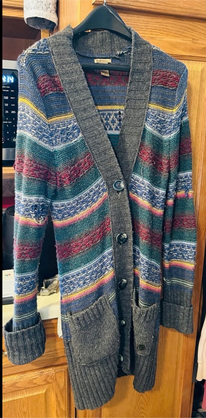 Ruff Hewn Striped Cardigan Size M - photo 3